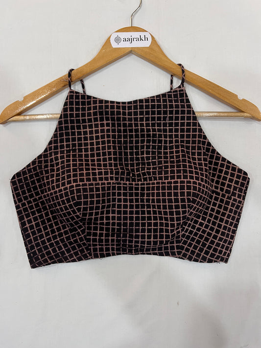 Checkered Cotton Crop Top